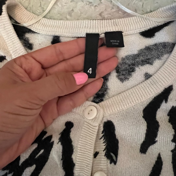 Zebra cheetah print cardigan - Picture 5 of 6
